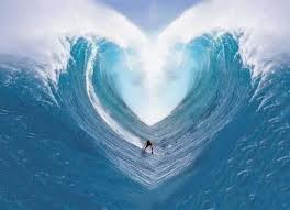 surfer sur la vague du coeur