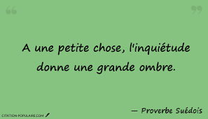 à une petite chose l'inquiétude donne une grande ombre